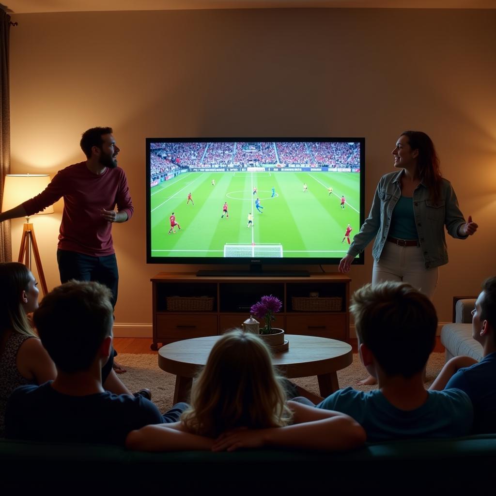 Football Fans Watching Amazon Prime Live Football 2019