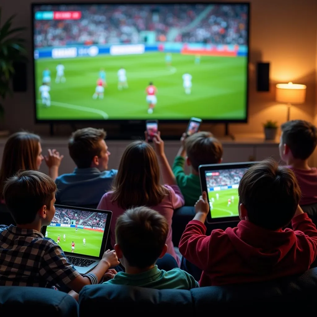 Fans Watching Football Live Stream