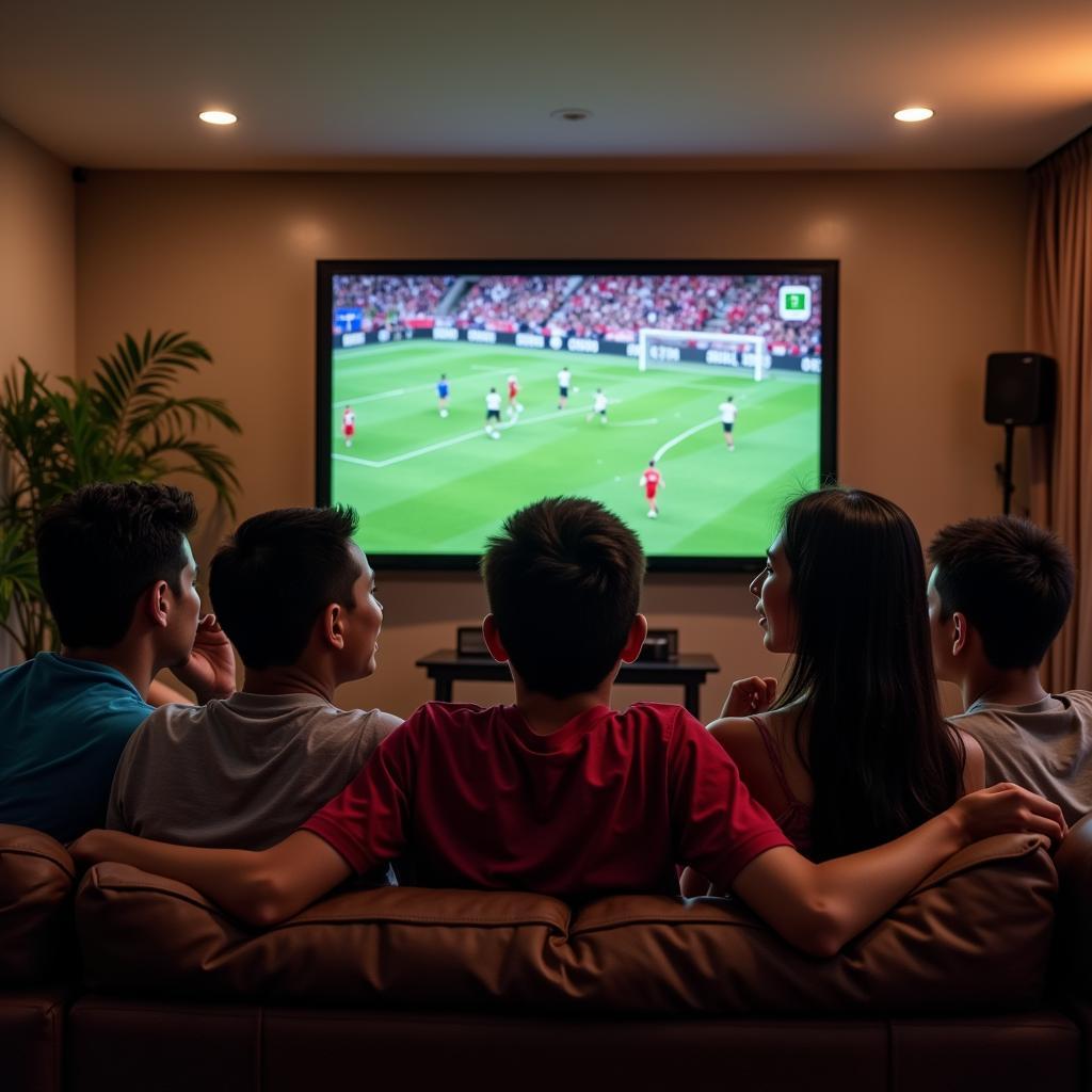 Fans Watching Football Live Stream