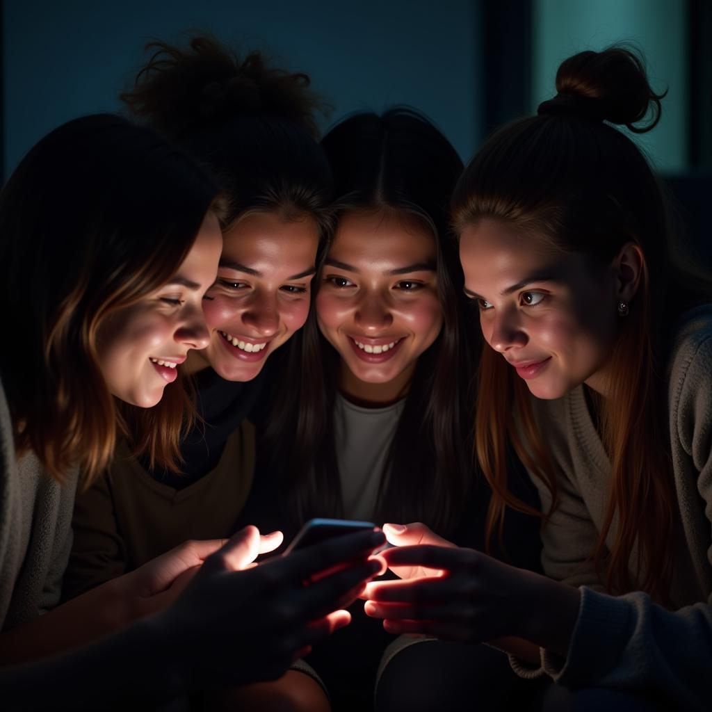 Fans Watching Football Streaming on Phone