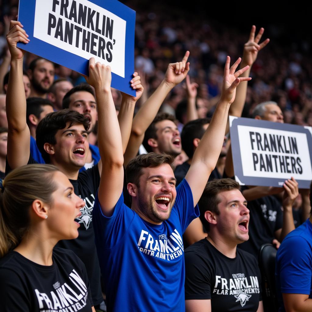 Fans Cheering at a Franklin Panthers Game