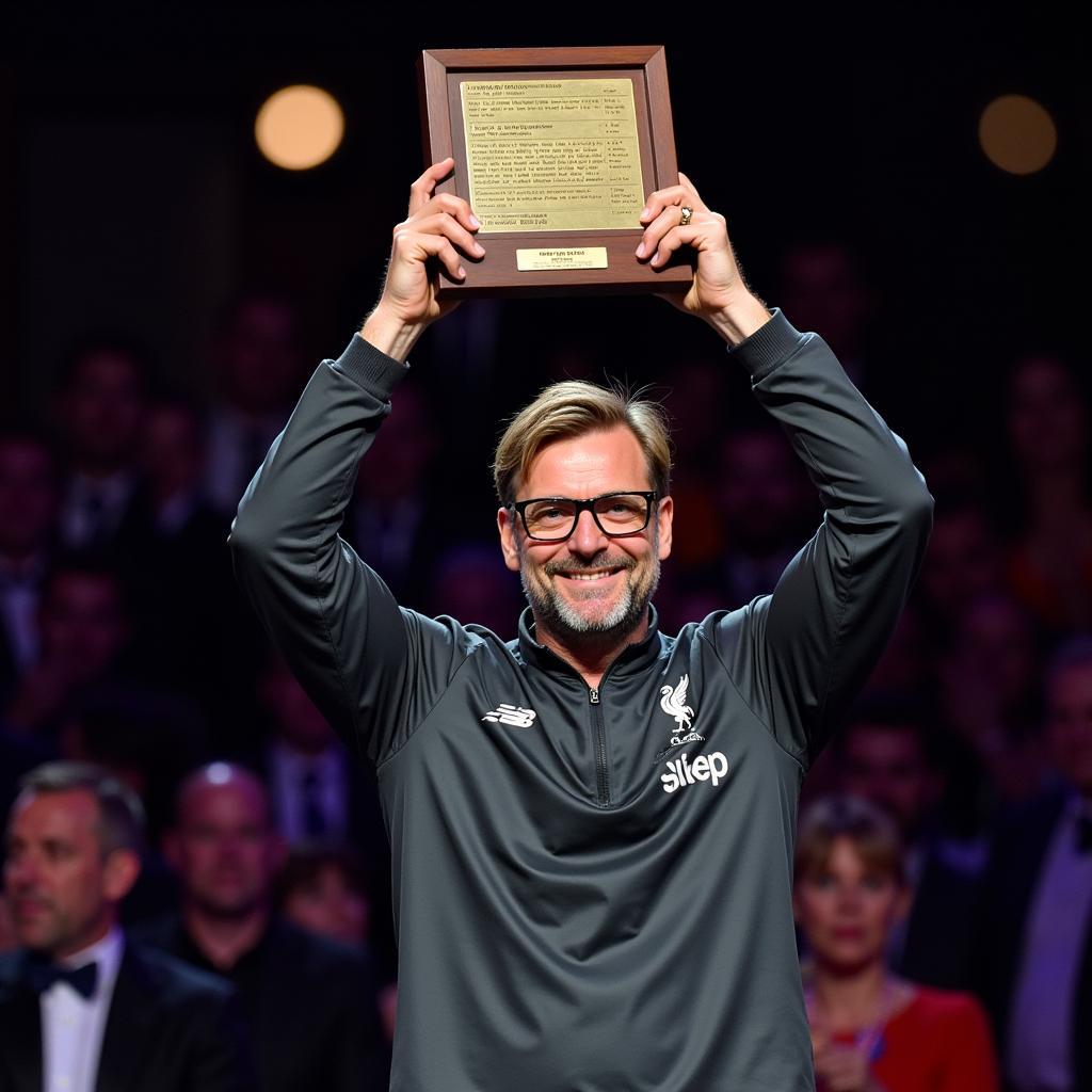 HLV Jurgen Klopp nhận giải The Best FIFA Men's Coach