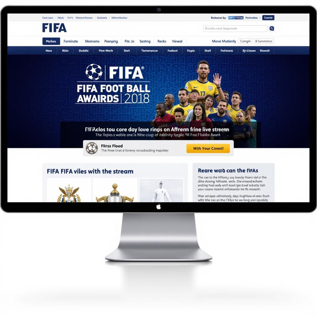 FIFA Website Live Stream Page