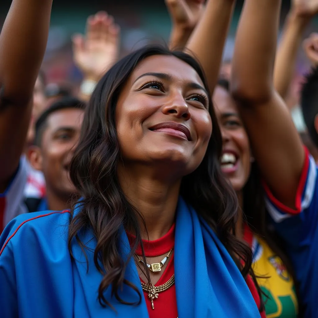 Fiji Football fans celebrating IDC victory