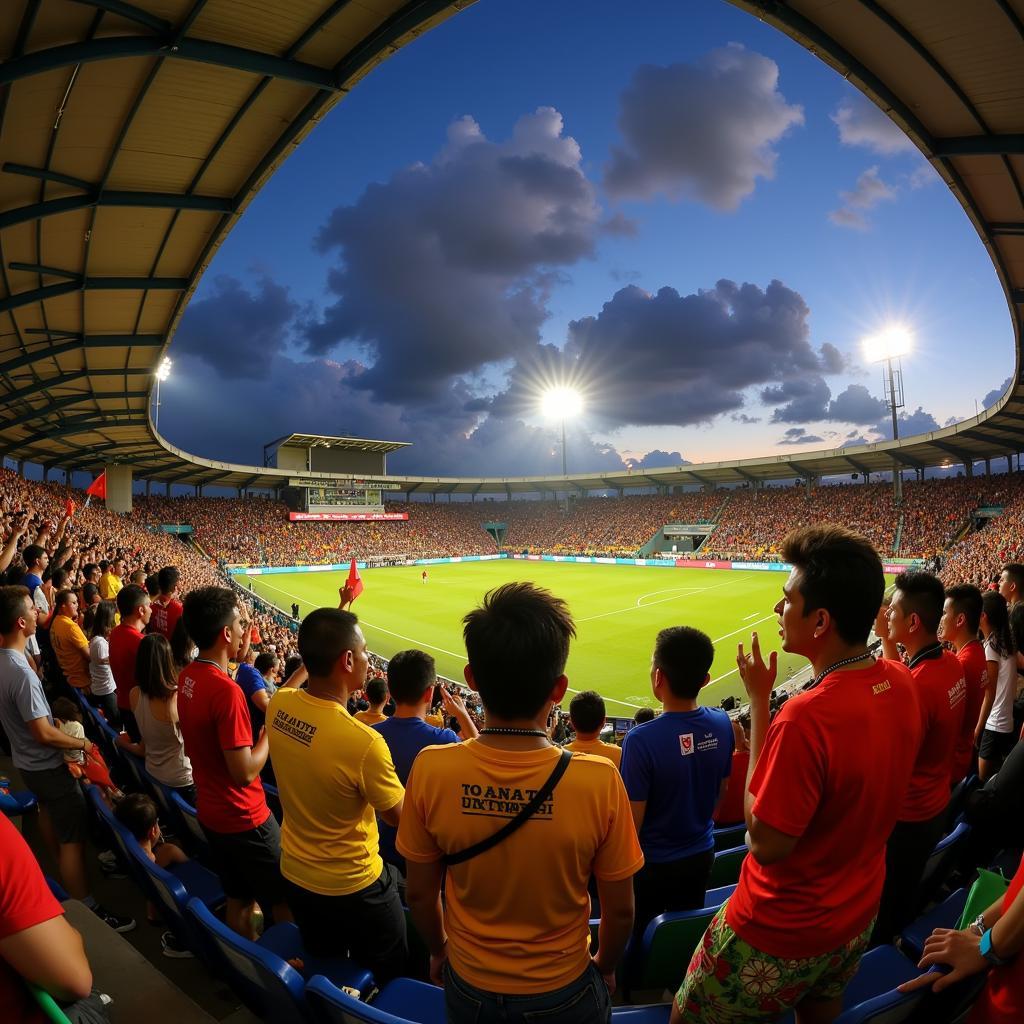 Fijian fans celebrating during the IDC 2018