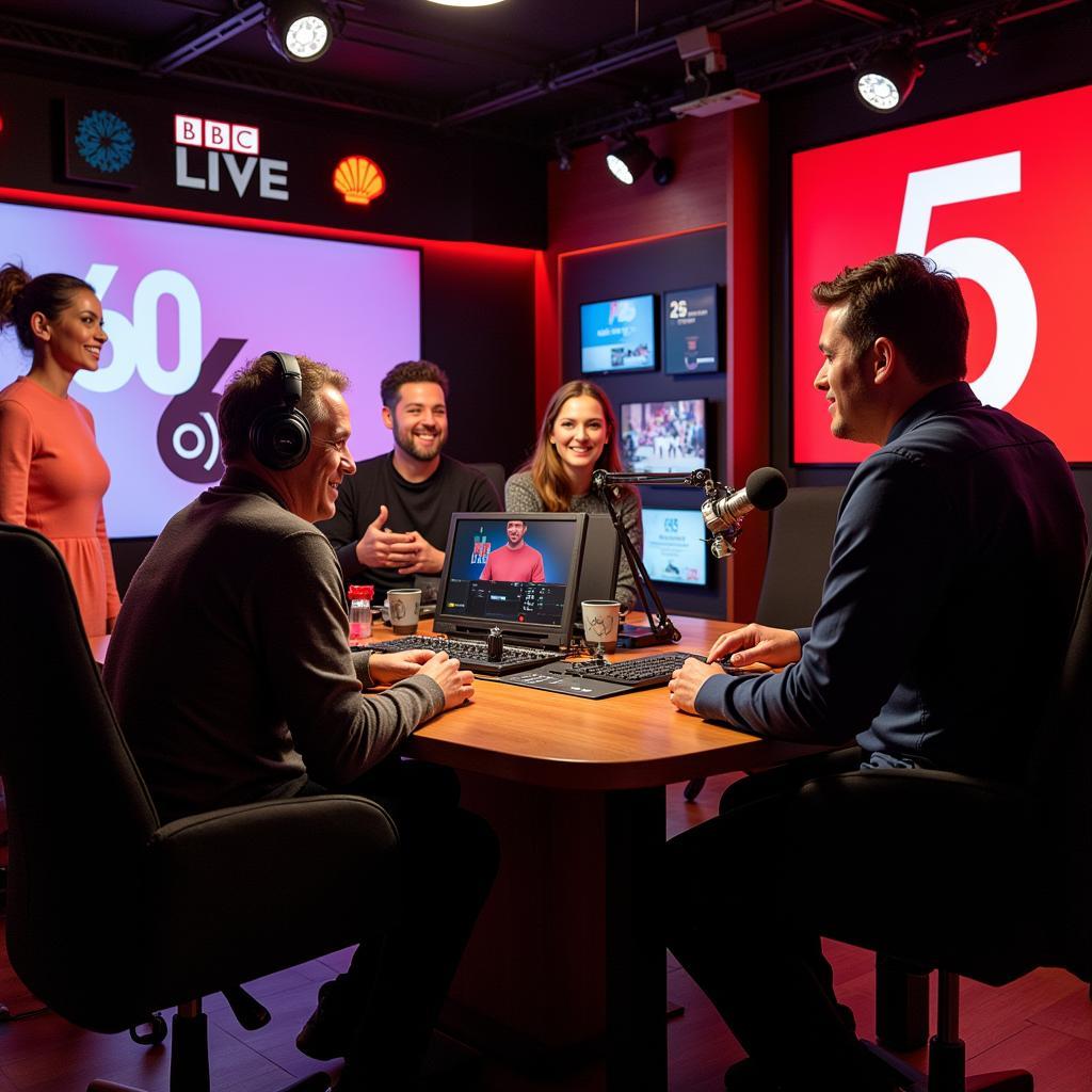 BBC Radio 5 Live 606 Studio Setup