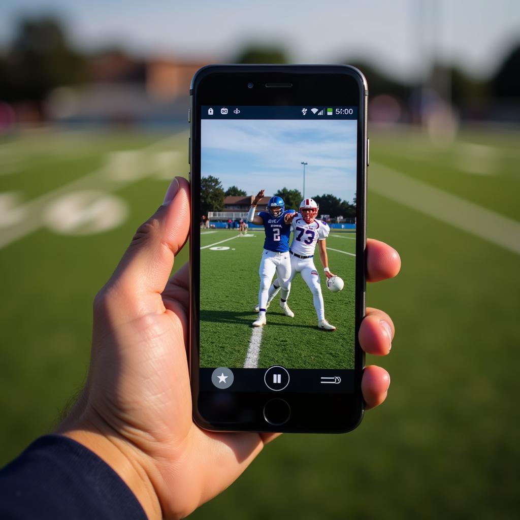 Watching Folsom Bulldogs football live stream on phone