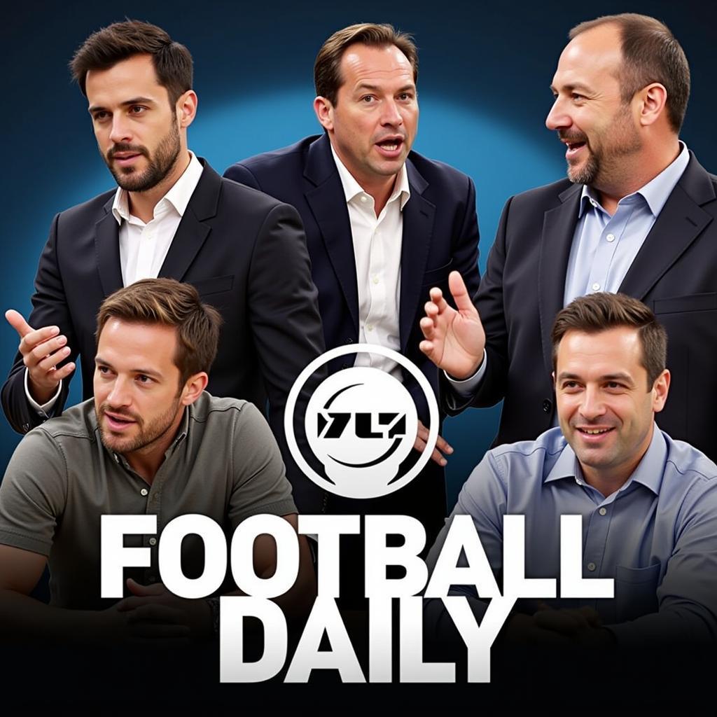 Football Daily podcast hosts engaging in discussion