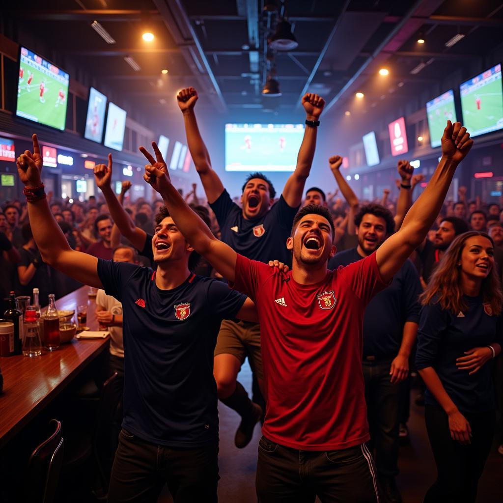 Football Fans Celebrating