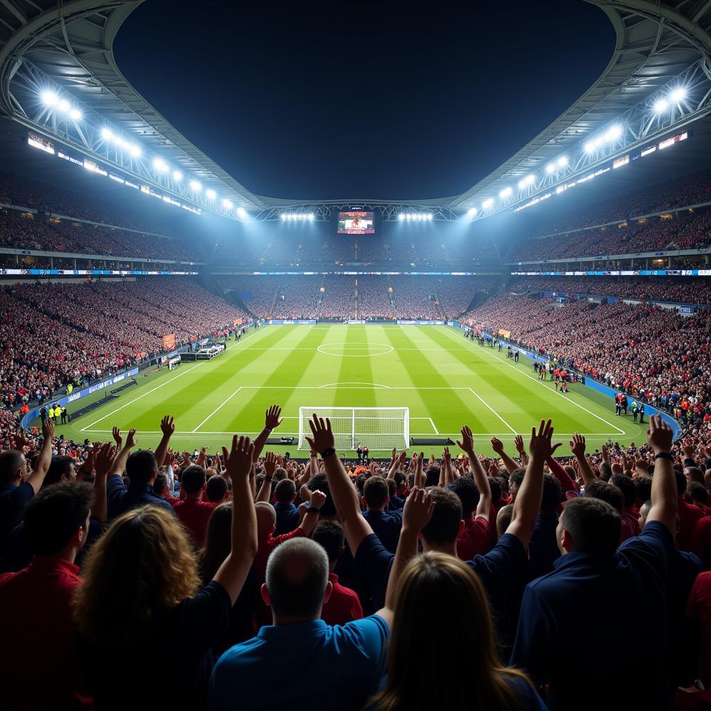 Football Fans Celebrating a Goal