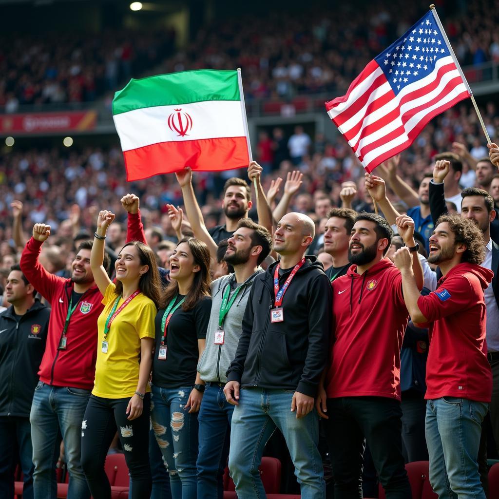 Football Fans Iran USA