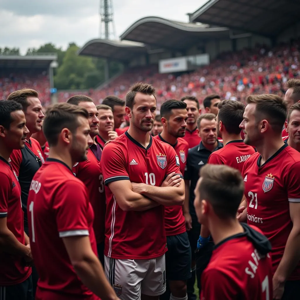 Fans gathering at a football fan club event