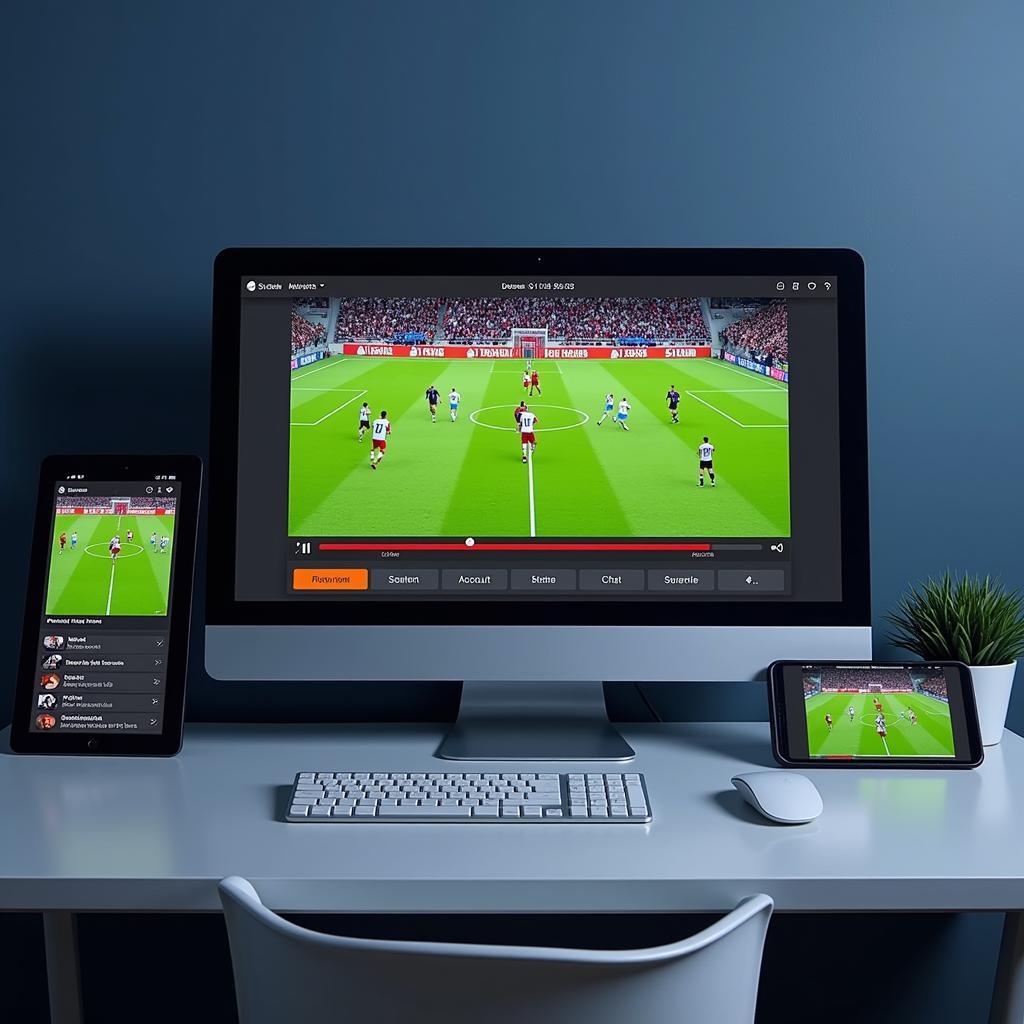 Football Live Russian Streaming Platform Interface