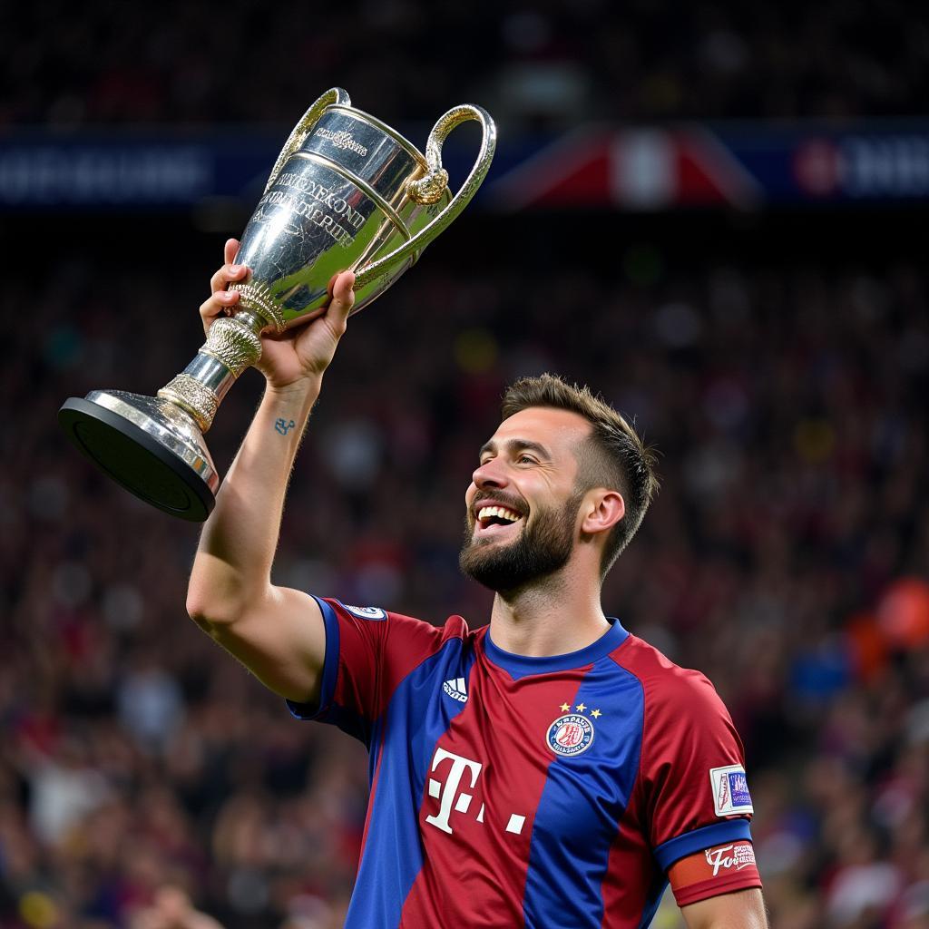 Football Player Receiving an Award