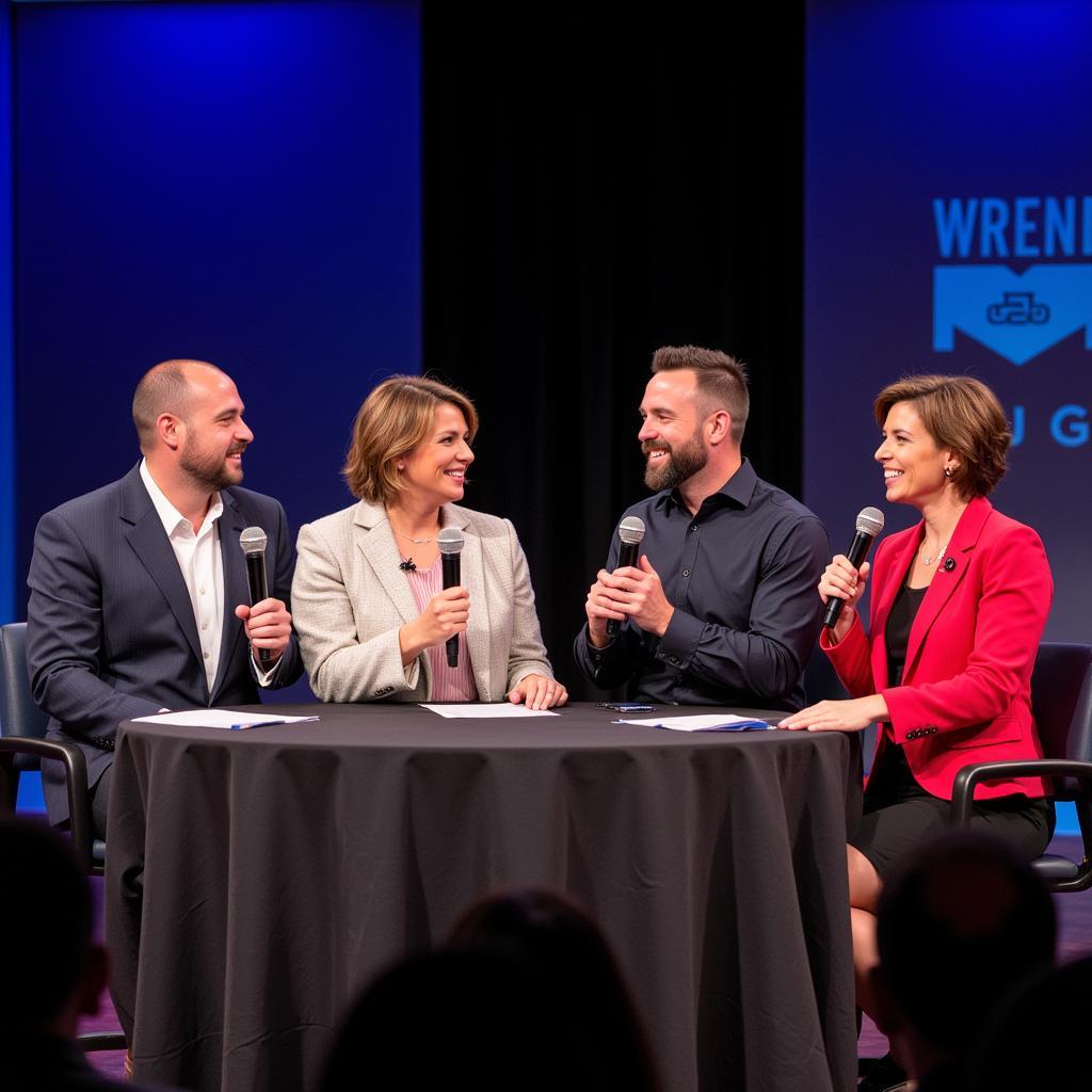 Football Ramble Hosts on Stage