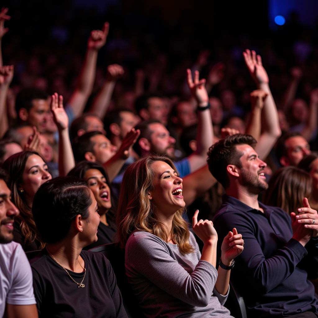 Enthusiastic crowd at Football Ramble Live Chicago