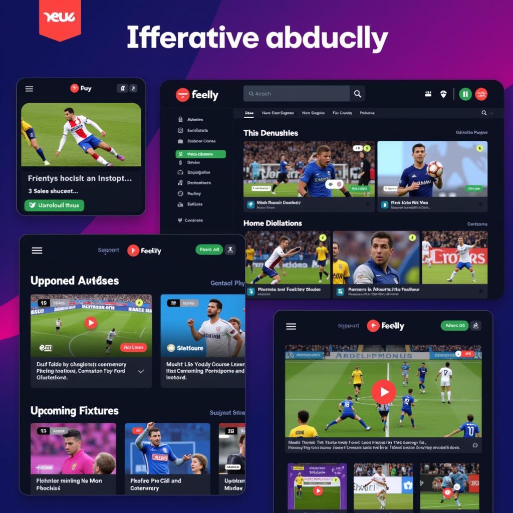 User Interface of a Football Streaming Platform