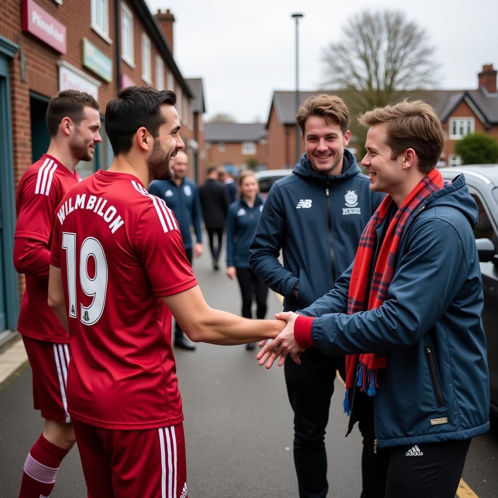 Footballers at Charity Event in Wilmslow