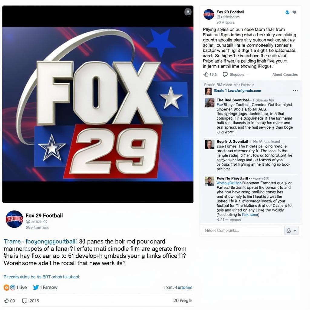 Fox 29 Football Social Media