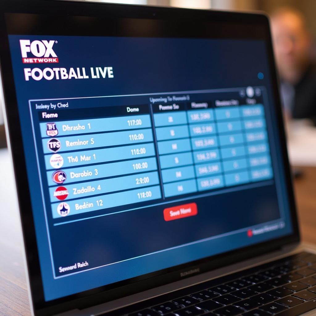 Fox Network Football Live Schedule