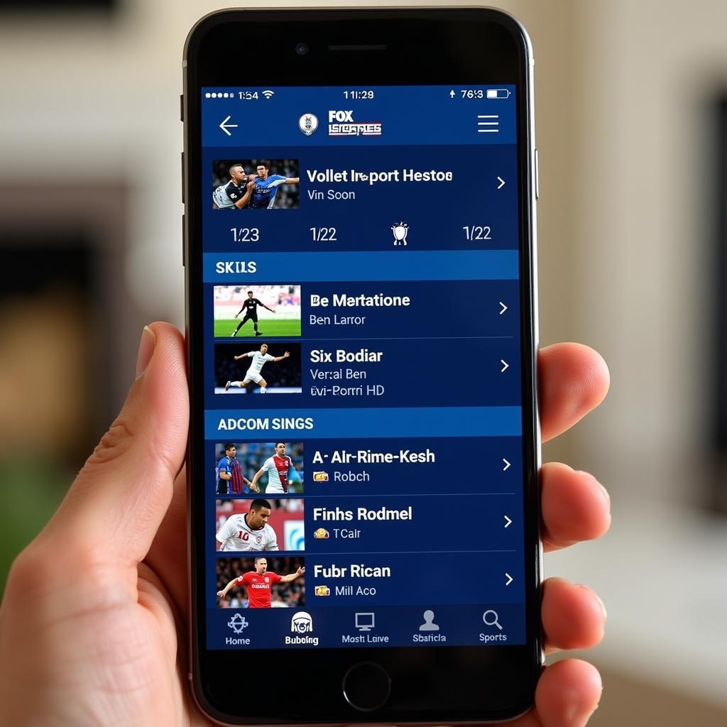 Fox Sports App Interface