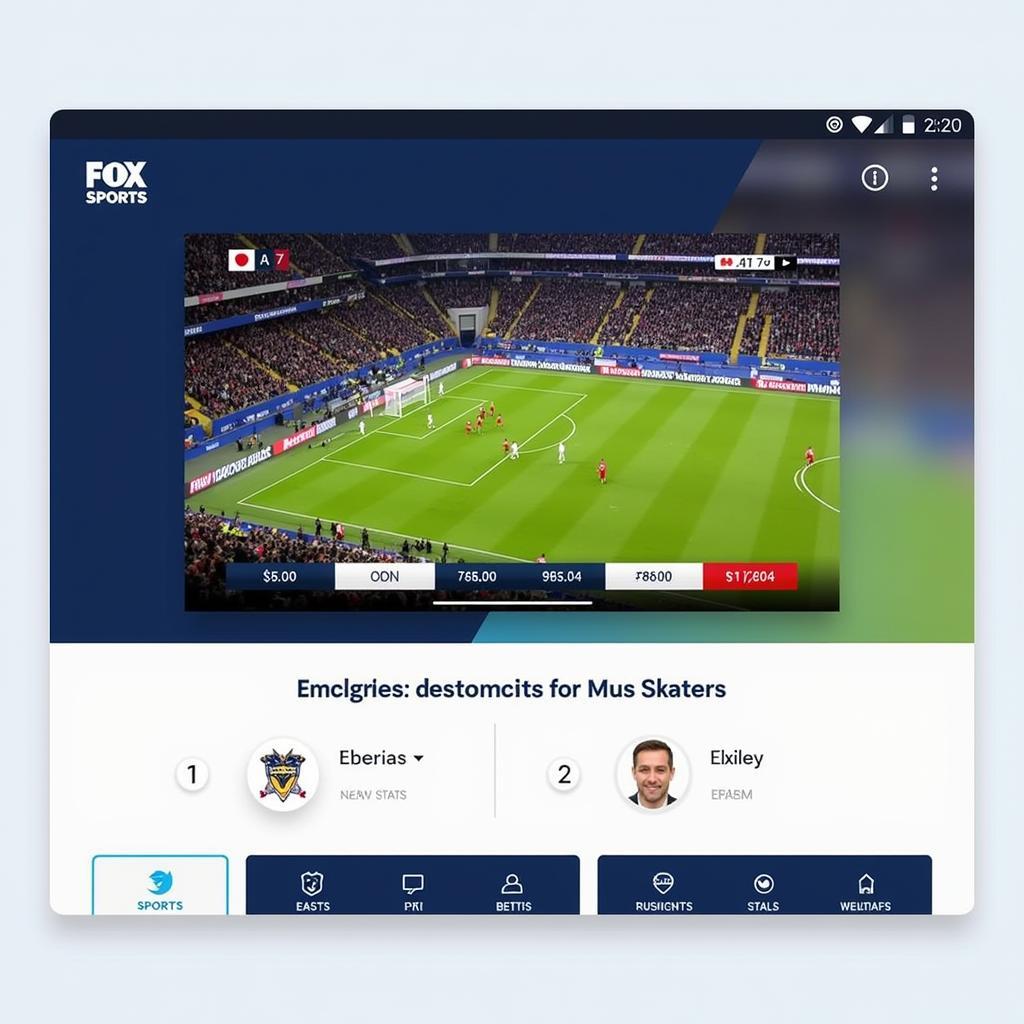 Fox Sports App Interface