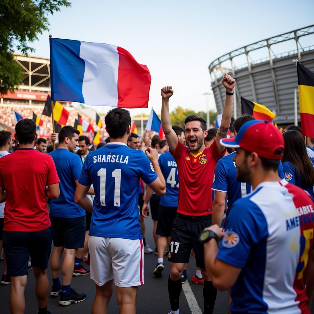 France and Belgium Fans