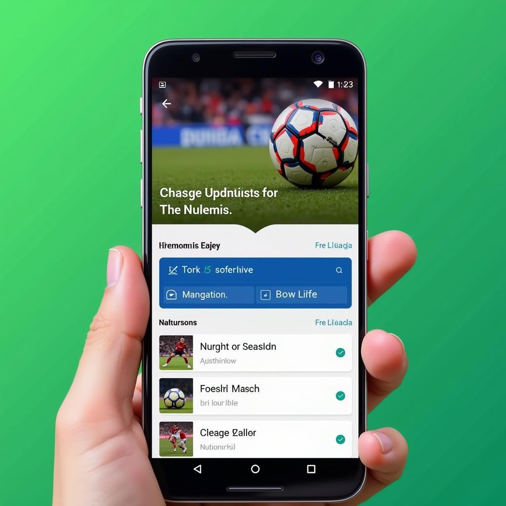 Free Football App Interface