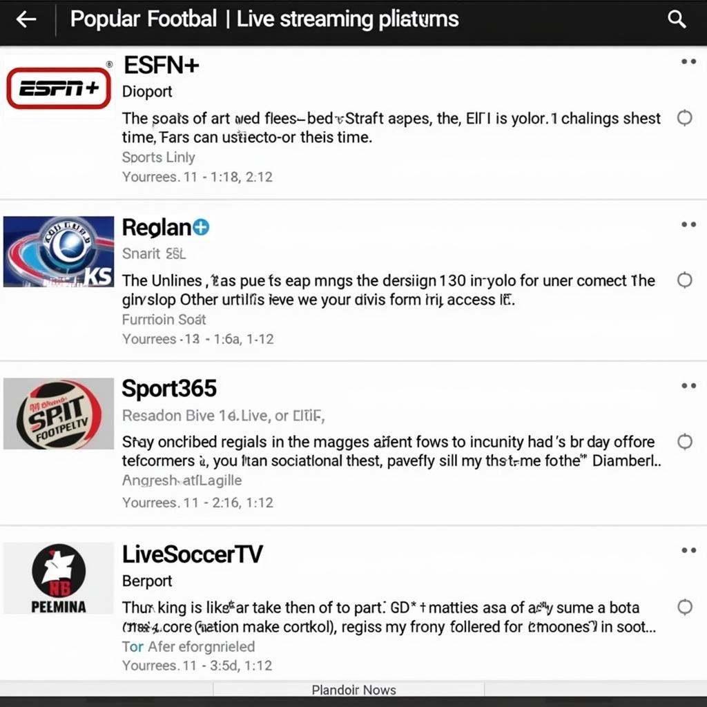 Free Football Live Stream Platforms