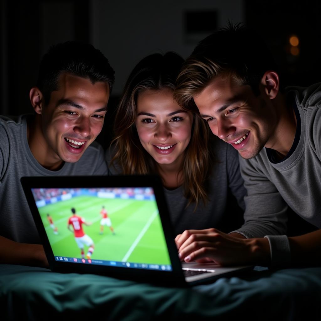 Friends Watching Football Live Score