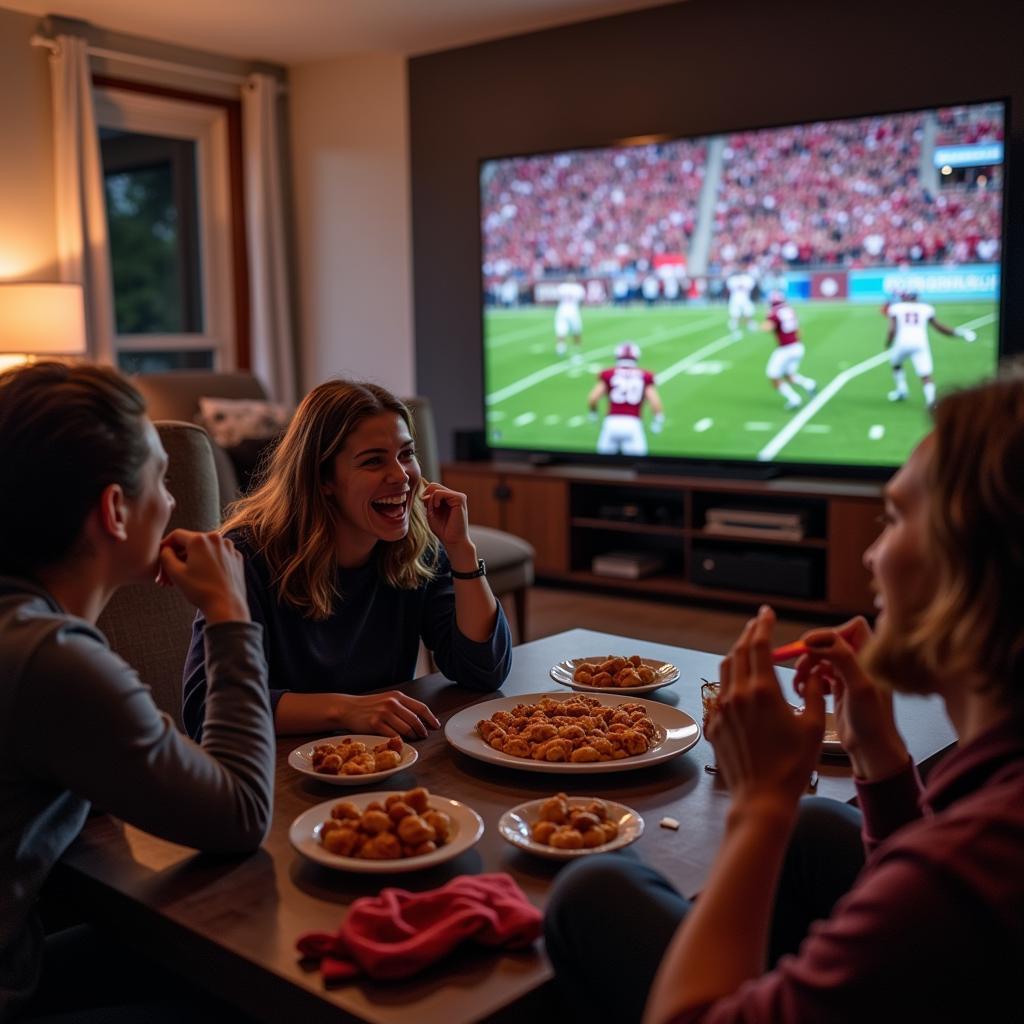 Friends Watching South Carolina Football Live Stream Together