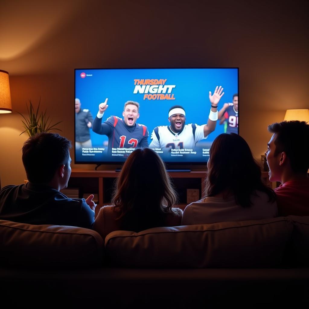 Friends Watching Thursday Night Football Together