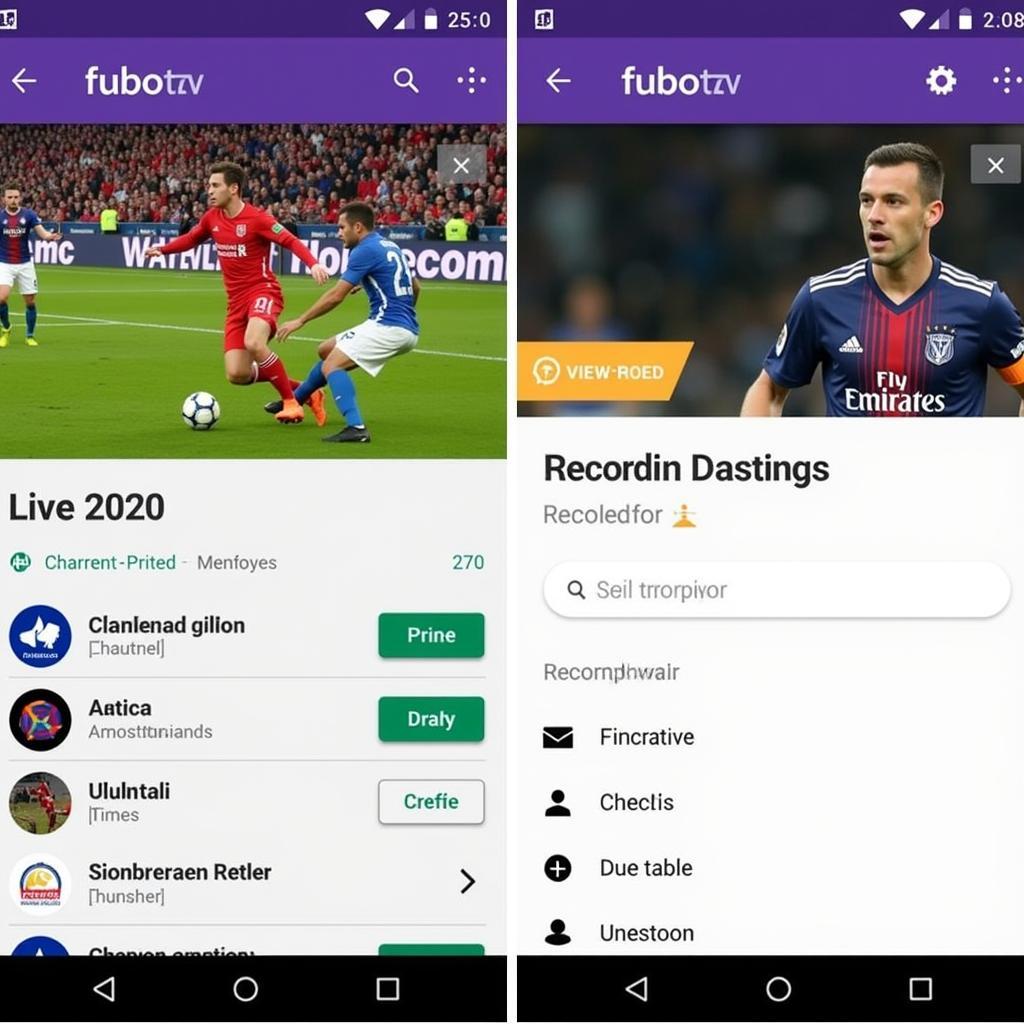 fuboTV app interface