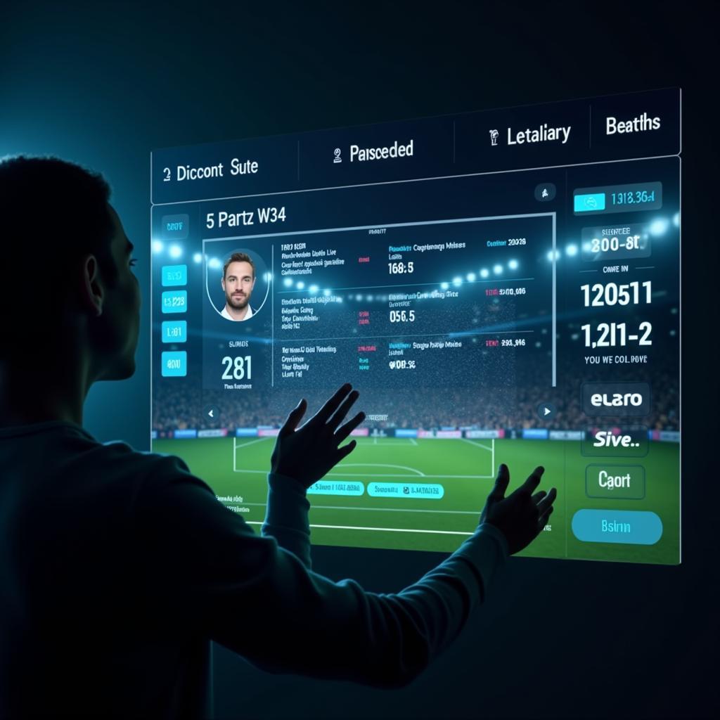 Futuristic Live Football Score Interface