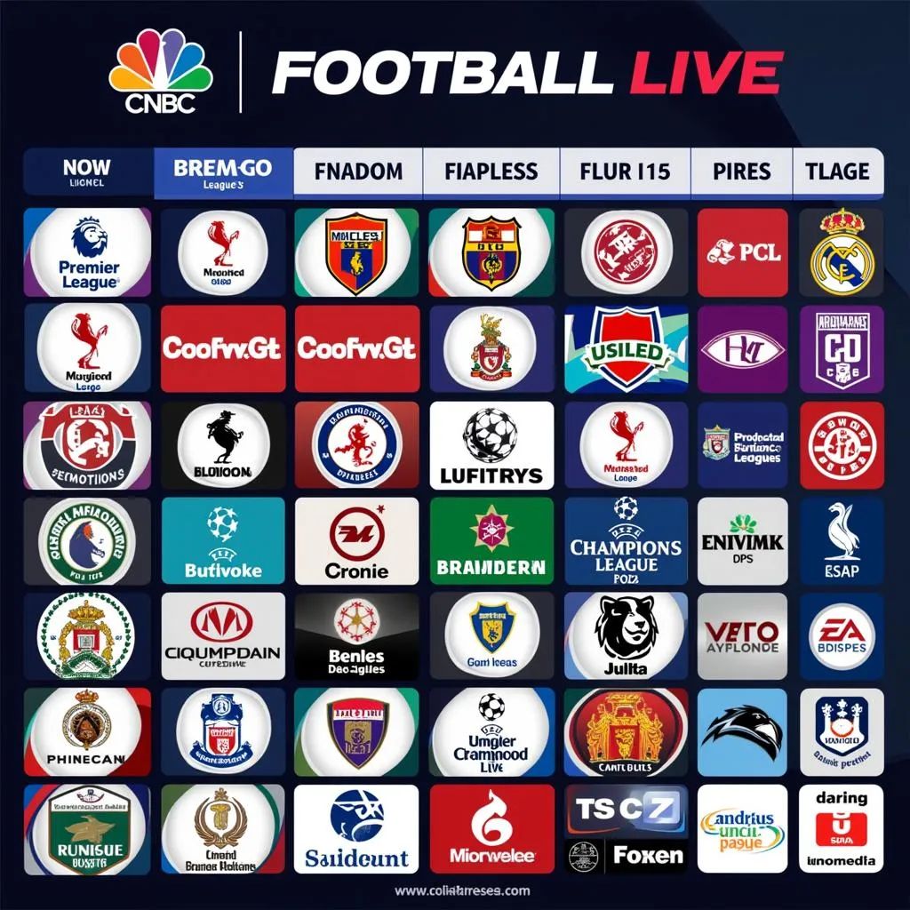 Live football tournaments available on CNBC Football Live