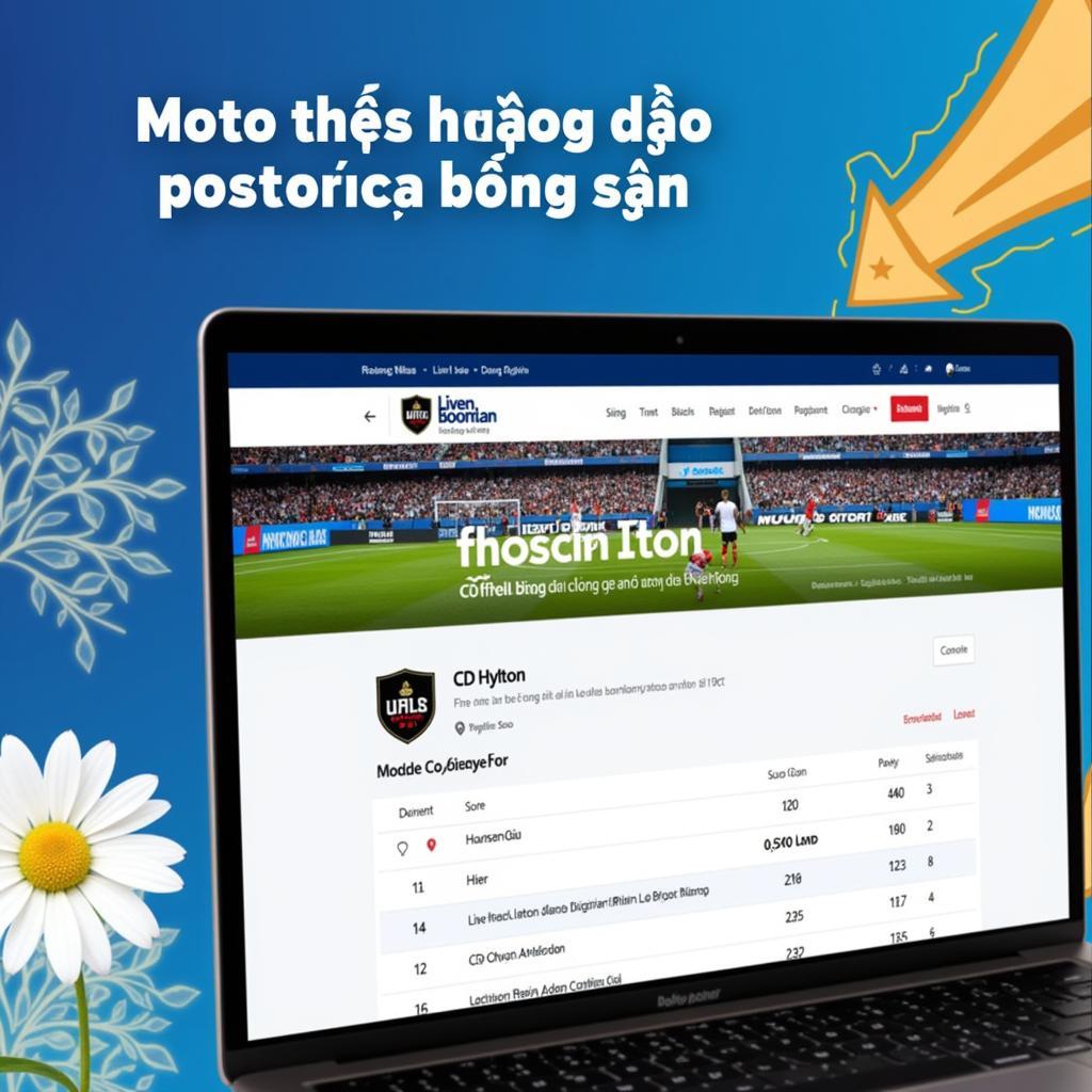 Giao diện website Live Bóng Đá