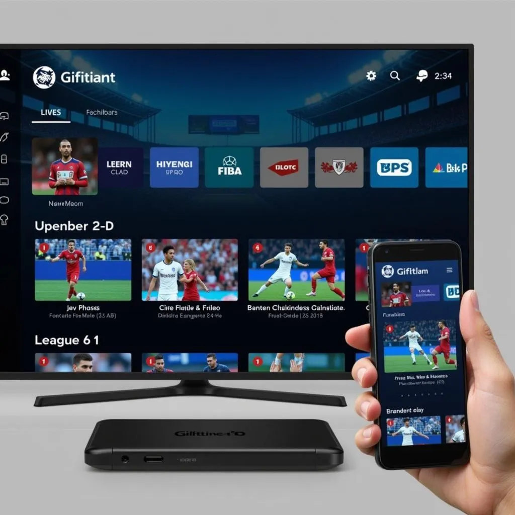 Live Football App Interface on Firestick