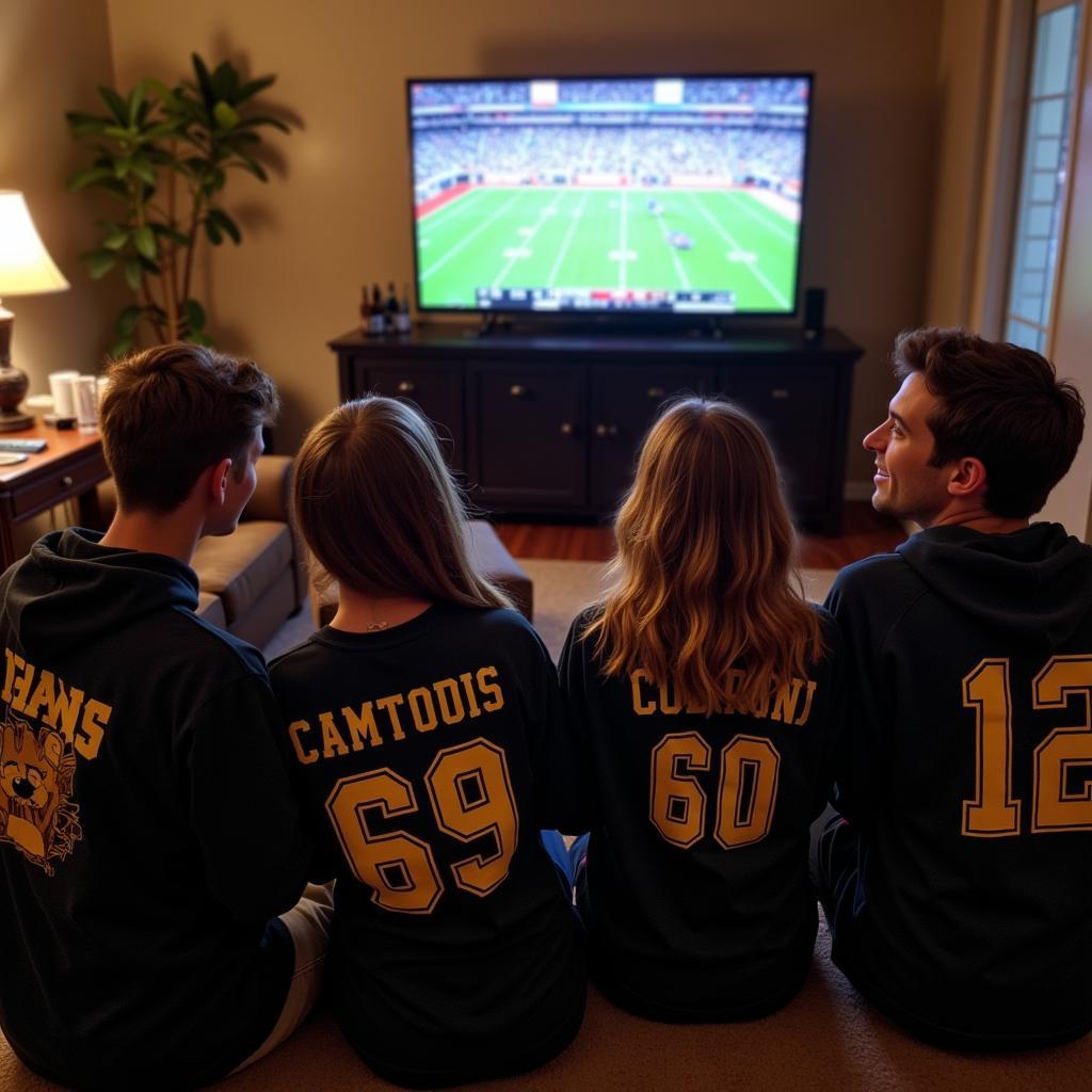 Group of Friends Watching CU Buffs Game