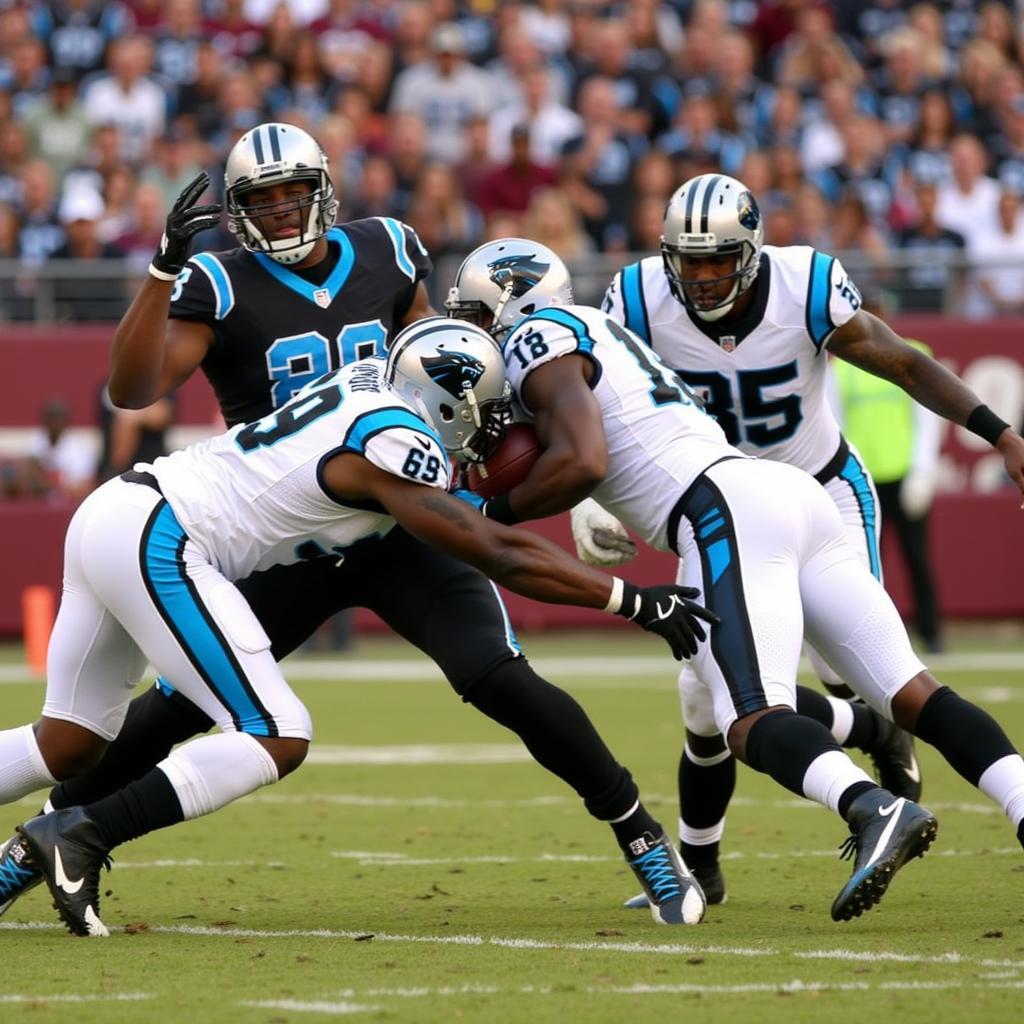 Hàng thủ Washington Football Team ngăn chặn Carolina Panthers