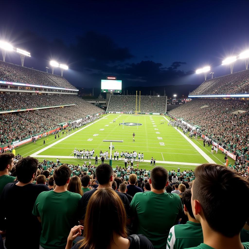 Hawaii Warriors Football Game in Action