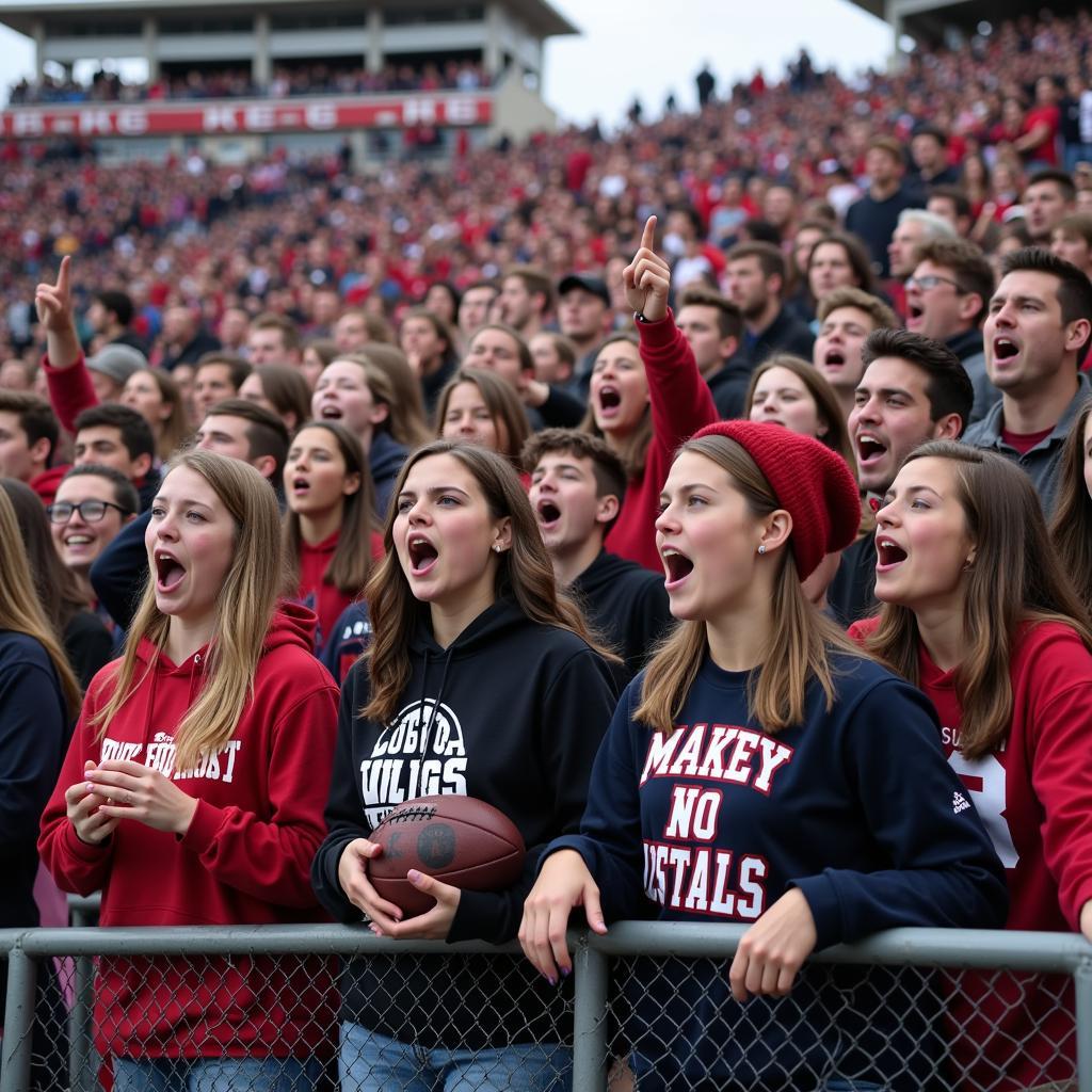 High School Football Fans Cheering During an AHSAA Game