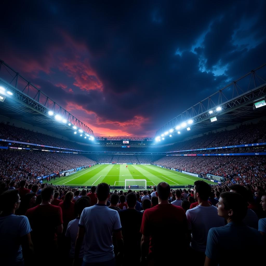 Football HD Live Wallpaper with Stadium Background