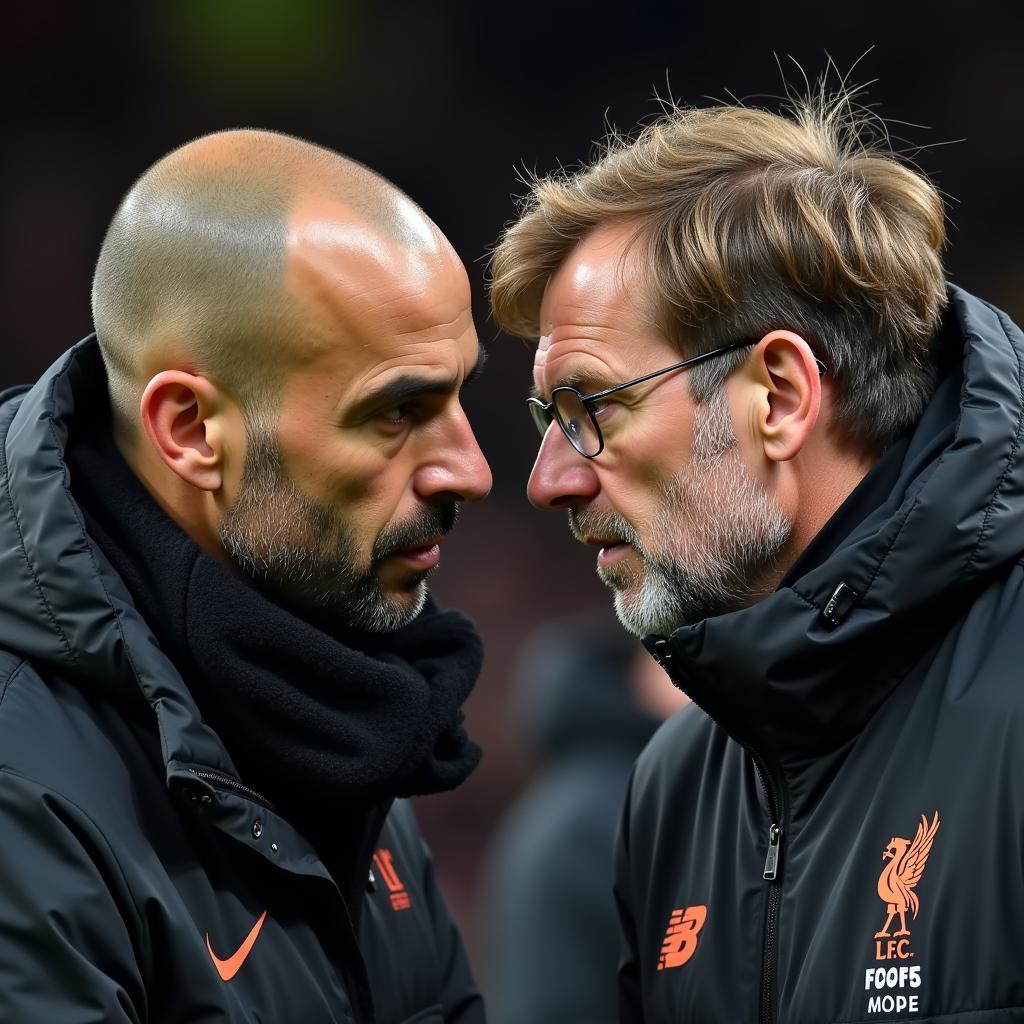 HLV Pep Guardiola và Jurgen Klopp