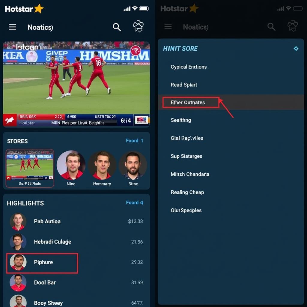 Hotstar World Cup Streaming Interface