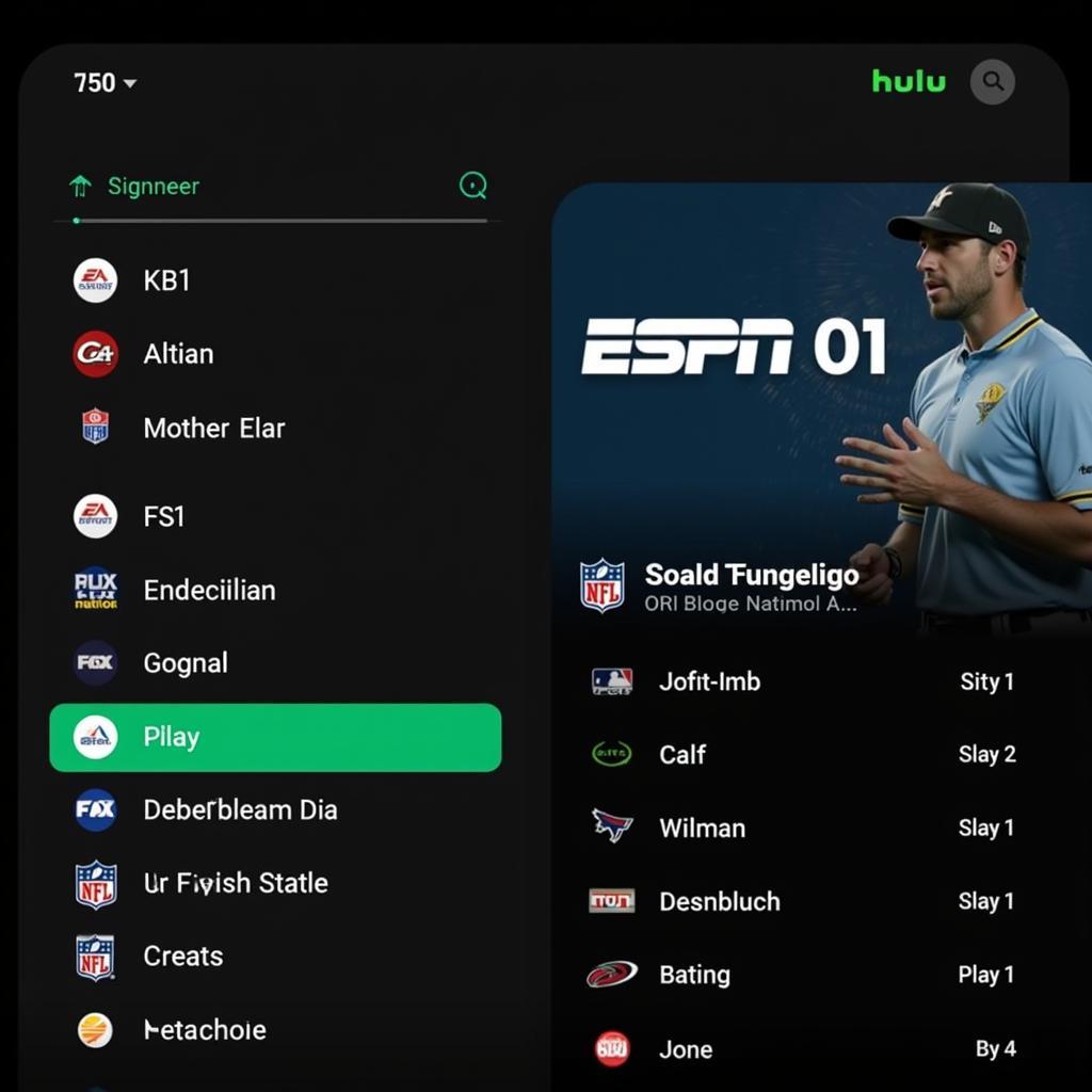 Hulu Live TV Football Channels