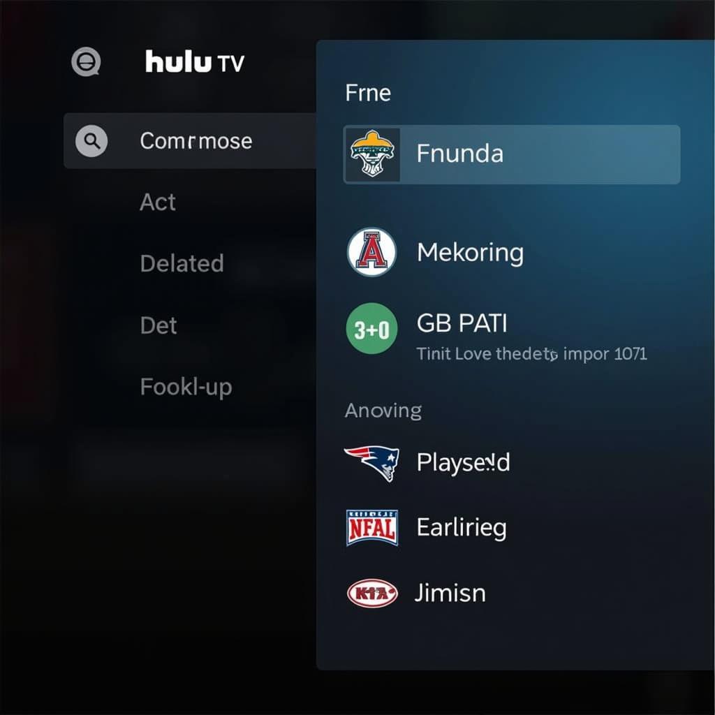 Hulu Live TV Football Features