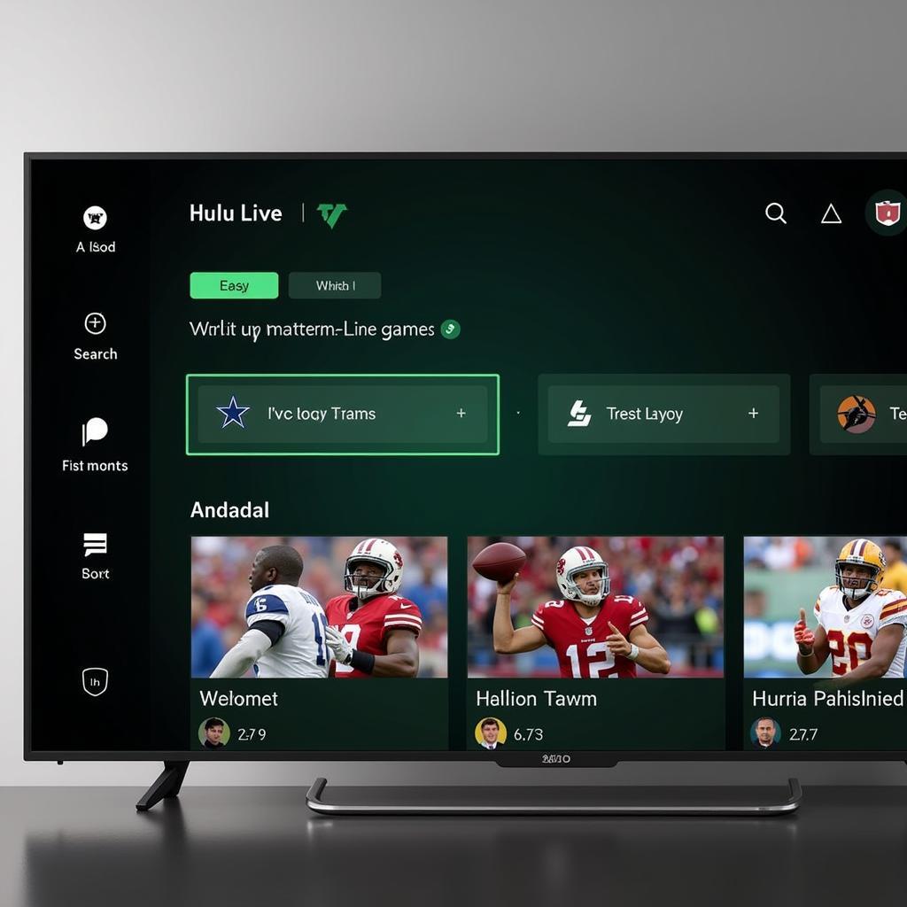 Hulu Live TV Football Interface