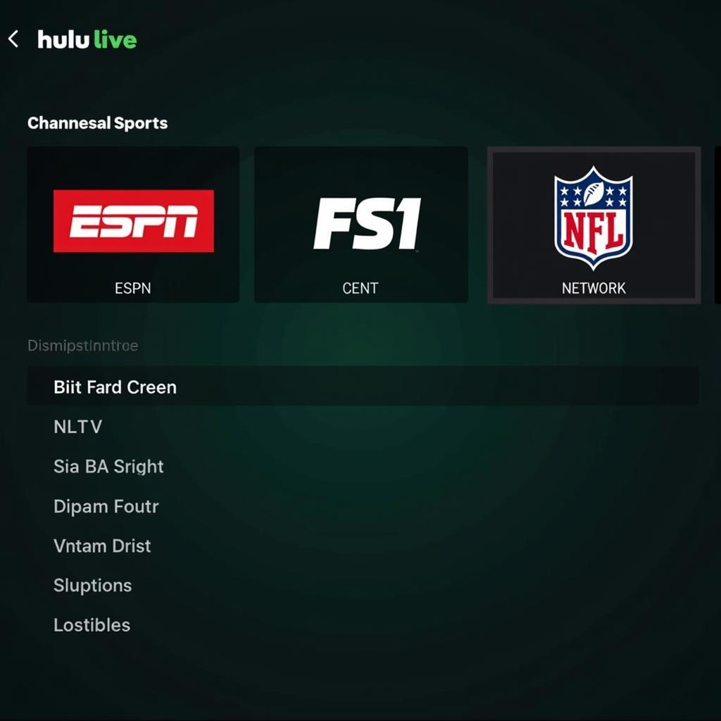 Hulu Live TV Sports Channels