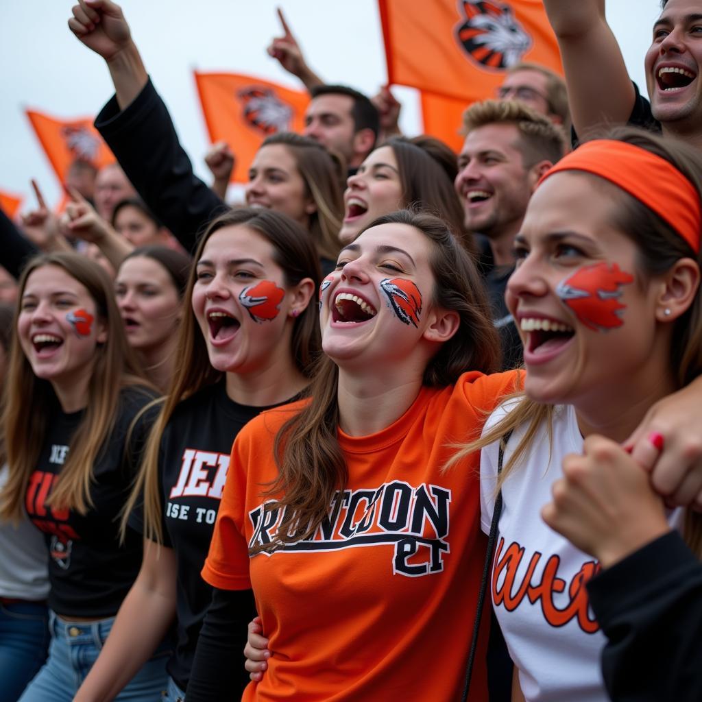 Ironton Football Fans Celebrating a Touchdown