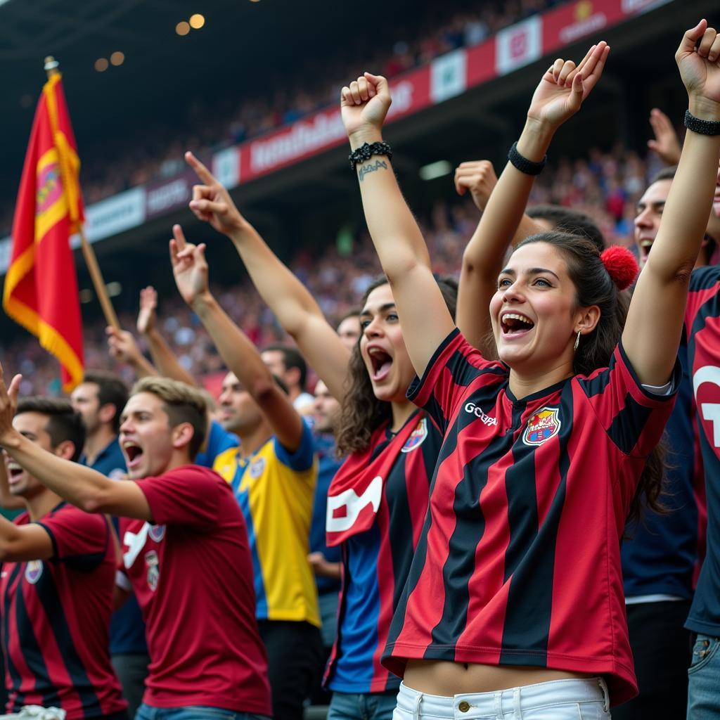 ISL Football Fans Cheering